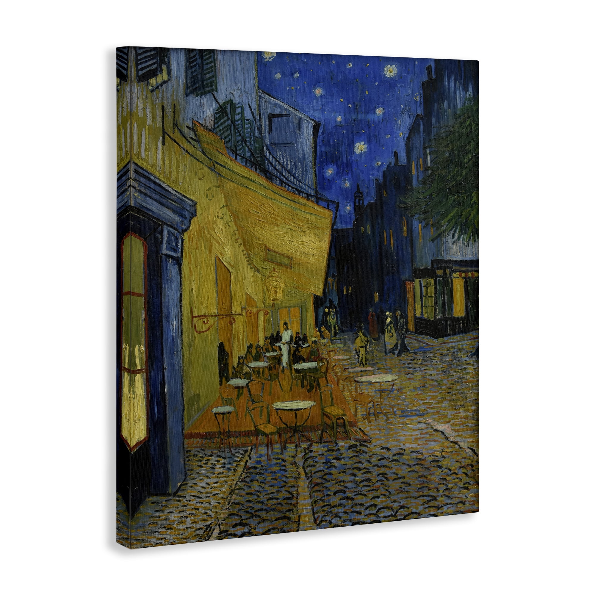 Stupell Industries Van Gogh Café Terrace at Night Scenic & Cityscapes Painting Wrapped Canvas Art Print Wall Art, 30 x 40