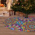 thumbnail image 5 of KLL 36" Christmas Tree Skirt Mandala Xmas Tree Skirts Mat for New Year Xmas Holiday Party Indoor Outdoor Home Decoration, 5 of 5