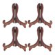 thumbnail image 1 of 4PCS Plate Tea Cake Display Stand Tea Biscuit Dish Easel Rack Desktop Display Holder for Home Party Shop - Size L (Burned Pine Color), 1 of 4