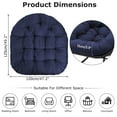 thumbnail image 6 of 6"Thick Outdoor Rocking Chair Cushions Replacement Waterproof & Fade Resistant Papasan Chair Cushion Tufted Patio Egg Chair Cushions for Indoor & Outdoor Navy Blue, 6 of 10