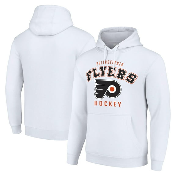Men's Starter White Philadelphia Flyers Logo Pullover Hoodie
