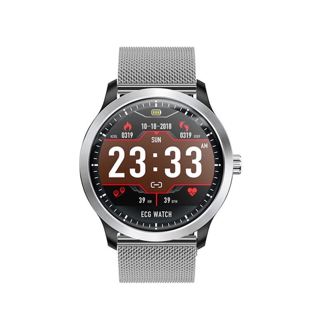 Bluetooth Impermeable Frecuencia cardíaca Presión arterial Reloj inteligente Fitness Reloj de pulsera redondo Recordatorio de llamada Scienceny DZ6428-02