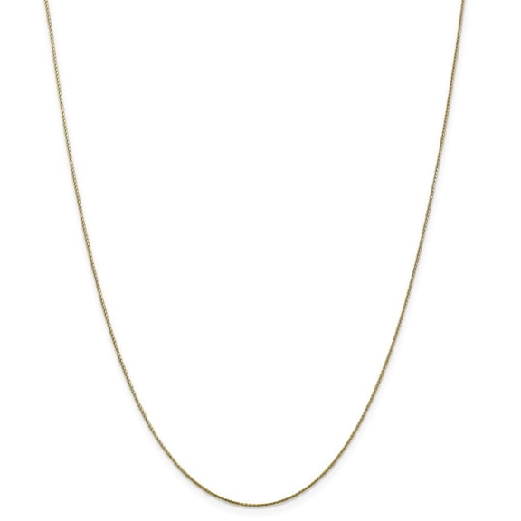 10k Yellow Gold Sparkle-Cut 0.65mm Wheat Chain Necklace - 1.3 Grams - 18 Inch