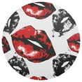 thumbnail image 3 of Ryvnso Red Lip Round Plate Mats Dining Table Placemat Set of 4 for Holiday Decoration, 3 of 7
