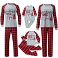 thumbnail image 3 of Pijamas familiares a juego de Navidad de la época más maravillosa, conjunto de pijamas a cuadros de talla grande, 3 of 4