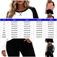 thumbnail image 3 of Warop Women's Long Sleeve Sweatshirt Crewneck Colorblock Raglan Casual Versatile Pullover Top for Everyday Wear, 3 of 6