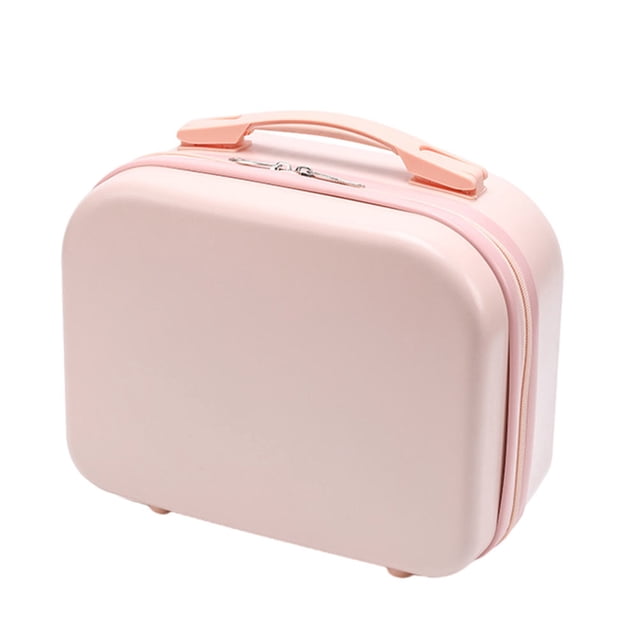 Miangastore 1Pc Portable Solid Color Cosmetics Case Lady Makeup Storage Hangheld Bag