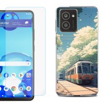 For HMD Vibe Shockproof Phone Case Cover with Tempered Glass Screen Protector, by OneToughShield - Kyoto Summer