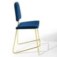 thumbnail image 3 of Modway Ponder 24.5" Performance Velvet Stainless Steel Counter Stool in Navy, 3 of 7