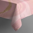 thumbnail image 5 of Pink Gold Marble Pattern Square Tablecloth,Waterproof Square Table Cover,Wipeable Spillproof Washable Table Cover for Home Kitchen Party Decor 52"x52"(132x132cm), 5 of 6