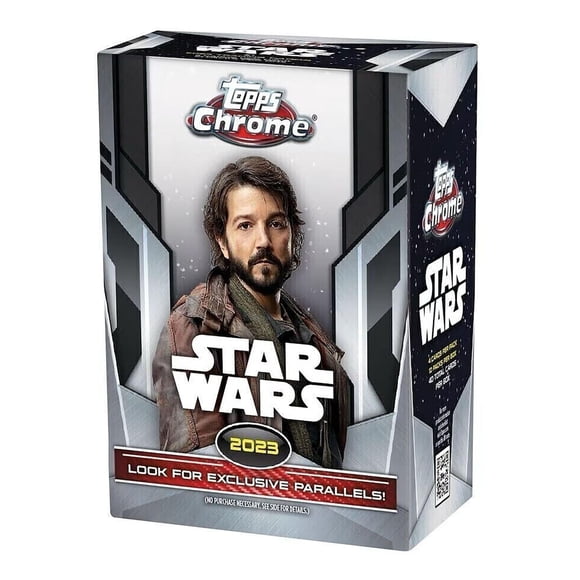 Caja de cartas coleccionables Topps Star Wars 2023 cromada con 10 paquetes