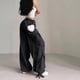 thumbnail image 2 of Gibobby pantalones negros mujer Ropa de calle de moda para mujer, pantalones de calle rectos de cintura alta de pierna ancha, monos, pantalones Cargo con bolsillos (Negro, L), 2 of 5