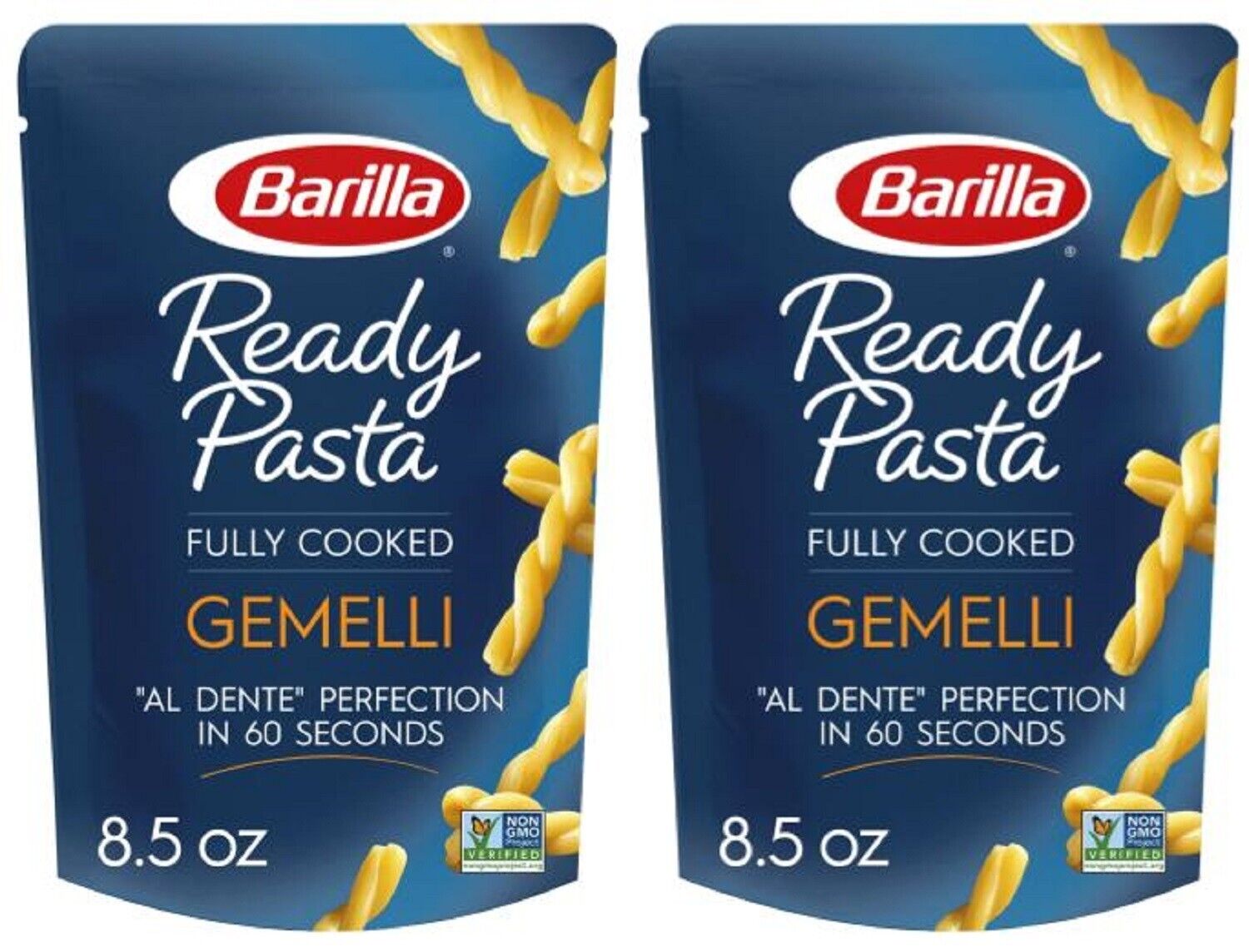 BARILLA Ready Pasta, Gemelli, 8.5 oz. Pouch NonGMO, No Preservatives
