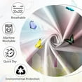 thumbnail image 3 of pipaio 72x84 Inches Easter Shower Curtain Spring Flowers Blossom Grass Colorful Eggs Butterflies Fence Bokeh Shower Curtains for Bathroom Decor Waterproof Polyester Fabric with Hooks, 3 of 6