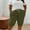 Army Green, variant on Women's Plus Size High Waist Loose Shorts with Pockets Casual 100% Cotton