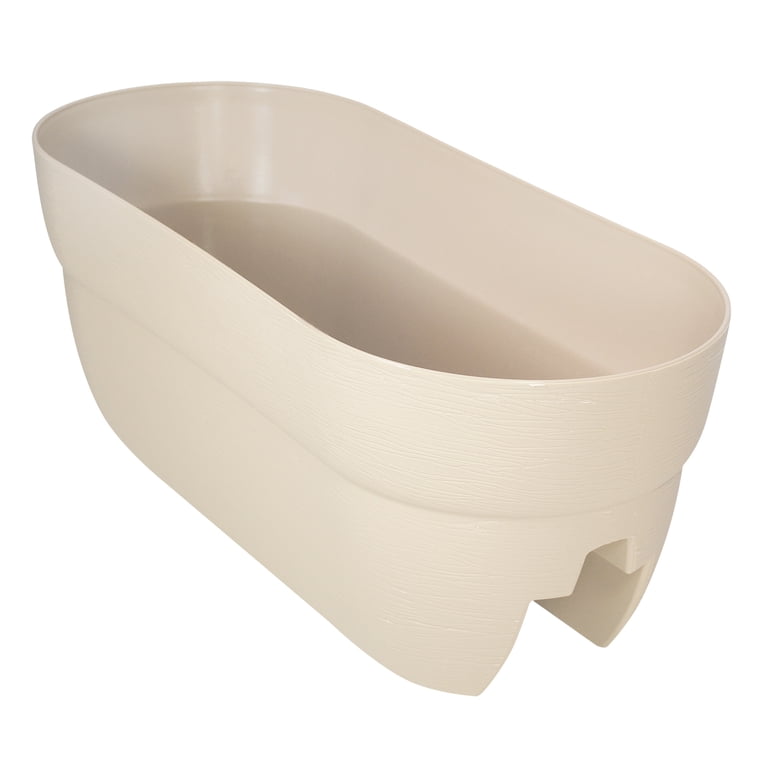 Bloomers Self-Watering Rail Planter Grow Box - 24 Inch Weatherproof Resin  Planter for Up to 6 Inch Railings - White - Walmart.com