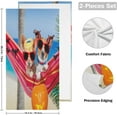 thumbnail image 2 of Funny Beach Dogs Kitchen Hand Towels 2 PCS, Jack O'Lantern Fingertip Bath Towels Ultra Soft and Highly Absorbent, Decorative Face Towels Dish Washcloths, 28.3"x14.4", 2 of 5
