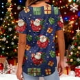 thumbnail image 4 of Christmas Plus Size Scrubs Tops for Women Plus Size Short Sleeve Working Uniform with Xmas Graphic Christmas Stretch Scrubs T Shirts with Pockets, 4 of 5