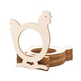 thumbnail image 1 of 10 anillos de madera para servilletas con hebilla de dibujos animados Pollo, 1 of 9