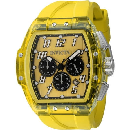 Invicta 45482 Men's S1 Rally Chrono Yellow Silicone Strap Watch