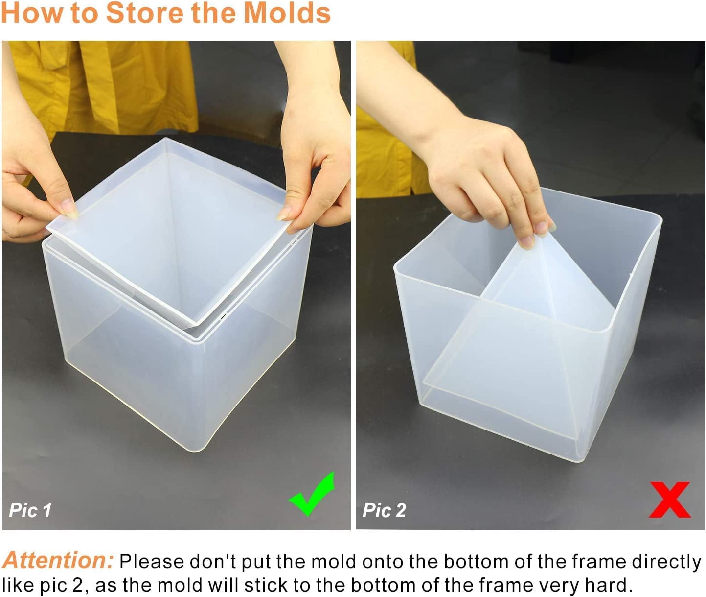 LET'S RESIN Pyramid Mold - Large Silicone Mold for DIY Jewelry, Paperweights & Home Decor (Height: 15cm/5.9inch)