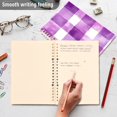 thumbnail image 4 of FORMRS 1-Subject Spiral Notebook 8" x 5" College Ruled 60 Refillable Sheet A5 Hard Cover, 2 Pack, Purple and White Pattern, 4 of 7