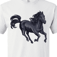 thumbnail image 4 of Inktastic Beautiful Galloping Black Horse T-Shirt, 4 of 5