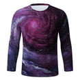 thumbnail image 4 of Men's Long Sleeve Shirts Tie Dye Letter Tshirt Crew Neck Casual Tee Tops Unisex 3D Graphic Print Shirts for Mens Women Fashion Undershirts, 4 of 6