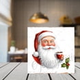 thumbnail image 2 of Santa with Coffee Printed Wood Box Sign for Decoration for Home & Display,Christmas Plaque for Table, Desk, Office - Stocking Stuffers for Men & Women5"x5", 2 of 6