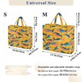thumbnail image 2 of FORMRS Womens Corduroy Tote Bag Crossbody Shoulder Handbag with Pocket, Yellow Sardines Pattern, 2 of 7