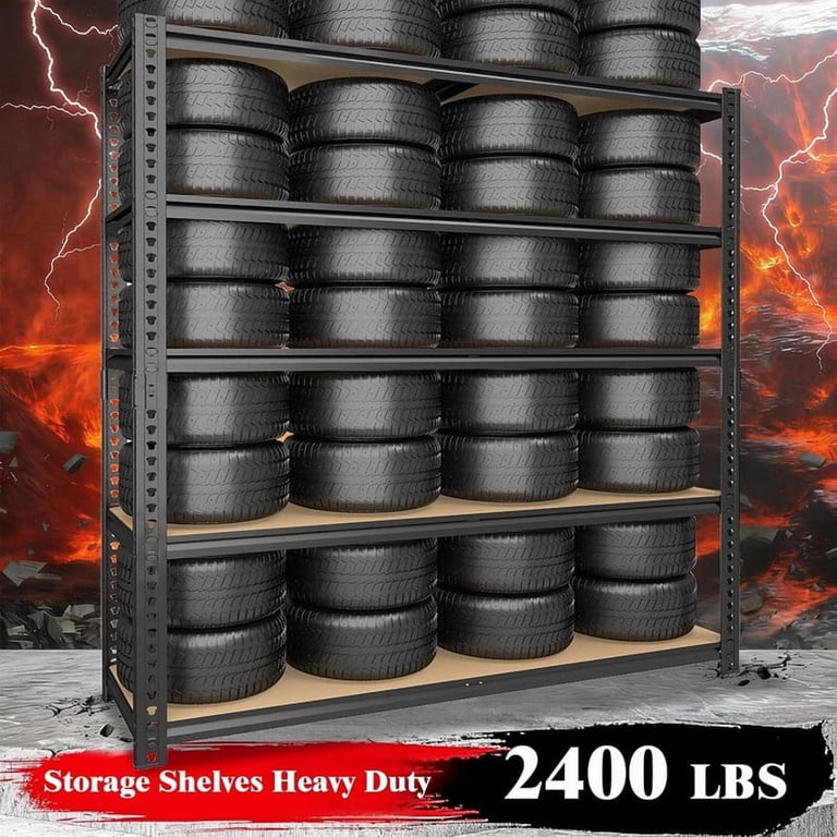 Xiweot 60" Heavy Duty 5-Tier Metal Storage Shelves, 2400 Lbs photo 3