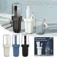 thumbnail image 1 of XWSHYW Contenedores de Almacenamiento Estuche de Almacenamiento para Cepilos de Dientes Portátil para Viajes y Campamentos, Vaso de Lavado Portátil para Viajes, 1 of 3