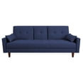 thumbnail image 2 of Sofá Cama Reclinable El Bazar Store Cancún Lino Azul Marino Brazos Separados Respaldo Abatible, 2 of 7
