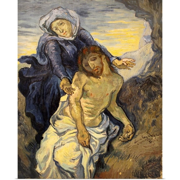 Great BIG Canvas | Rolled Vincent (1853-1890) van Gogh Poster Print entitled Pieta, c.1890