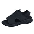 thumbnail image 6 of Rokment Womens Orthopedic Arch Support Walking Sandals Comfortable Stretchy Mesh Slip on Sock Memory Foam Driving Nursing Beach Summer Shoes for Plantar Fasciitis Black Size 6.5, 6 of 7