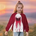 thumbnail image 4 of Mikilon Halloween Girls Tops Size 1-12 Kids Round Neck Long Sleeve Shirts Solid Color Graphic Casual Tops Fall and Winter Printed Cute Tops, 4 of 8