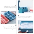 thumbnail image 3 of 3 piezas de cocina Hielo que fabrican silicona silicona moho bandeja de molde de hielo rectangular, 3 of 6