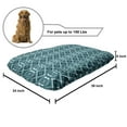 thumbnail image 2 of Blue Pet Bed, Abstract Geometric Patterns Rounded and Triangular Shapes Symmetrcal Design, Resistant Pad for Dogs and Cats Cushion with Removable Cover, 24" x 39", Teal Dark Teal White, by Ambesonne, 2 of 4