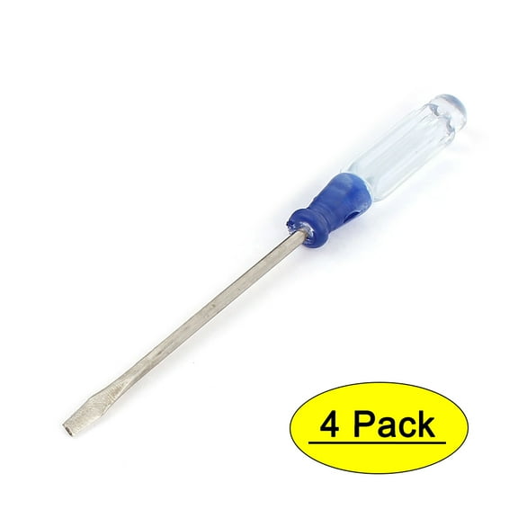 Unique Bargains 4Pcs Home Furniture Repairing Straight Flat Head Screwdrivers Repair Tool Plastic, Metal