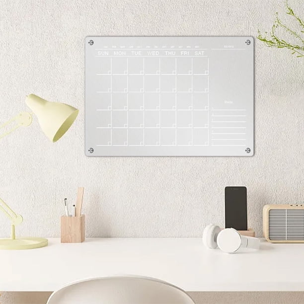 Hanging Erasable Acrylic Weekly Plan Note Board Lanyard Message Board Monthly Plan Memo Board 5ml