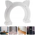 White cat door builtin indoor door, ABS cat flap indoor cat