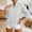 White, variant on Women's Summer Linen Blend Heavy Embroidered Shirt, Mandarin Collar 3/4 Sleeve Lightweight French Casual Blouse White M