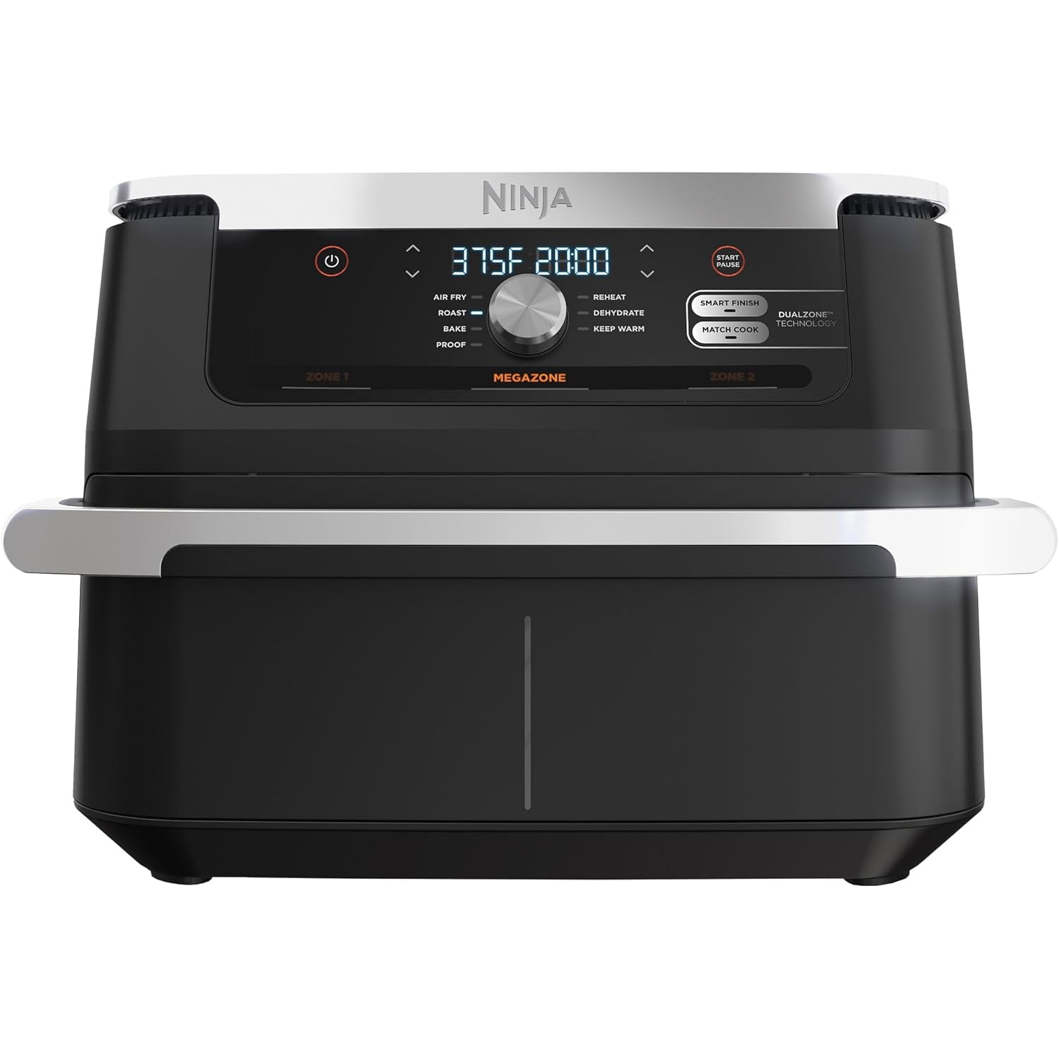 Restored Ninja 11 qt 2-Basket Air Fryer, Black (Refurbished)