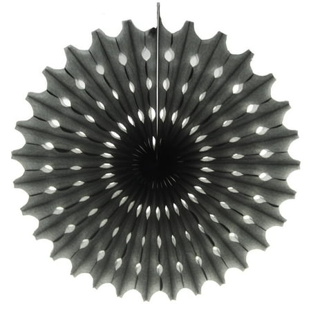 

Decoration Hanging Paper Fan 15-Inch Black
