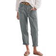thumbnail image 2 of Joernso Women Casual Pants Mid-rise Buttons Fly Long Pants Pockets Design Solid Color Straight Wide Leg Long Trousers Streetwear, 2 of 8