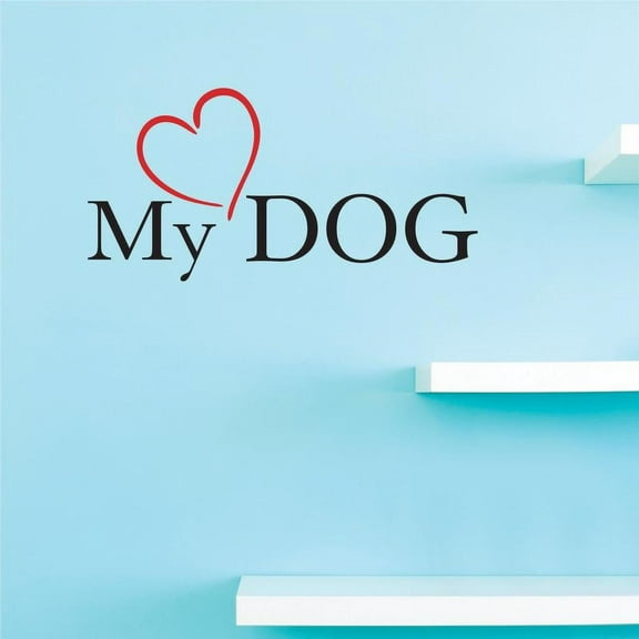 Custom Decals My dog Wall Art Size: 20 Inches x 40 Inches Color: Multi