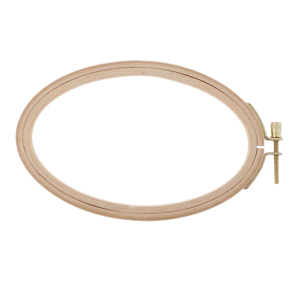 3 Set Embroidery Hoops Wooden Oval Stitch Hoop Rin Sewing