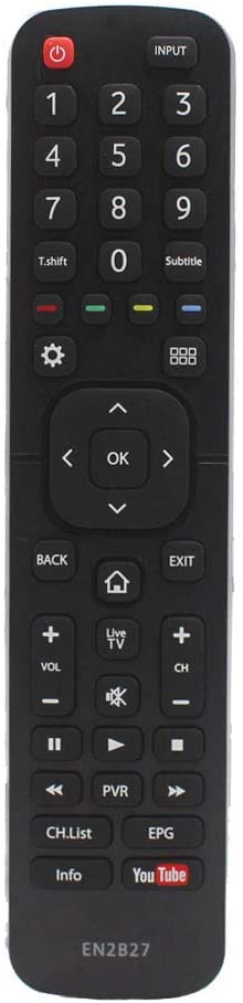 Replacement Infrared Remote Control For Hisense TV 40R4 – Model EN2B27, Black