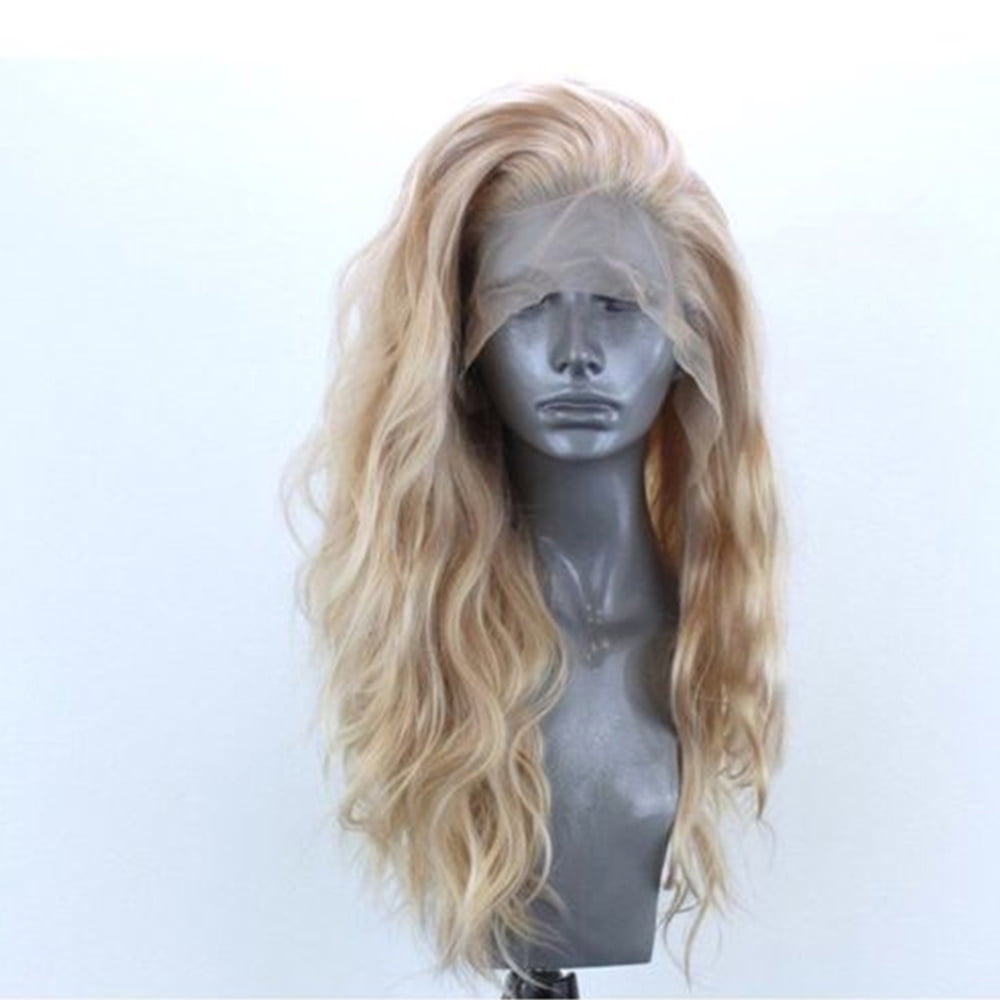 long blonde wig curly