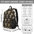 thumbnail image 3 of JIALIOU 14" Laptop Backpack Waterproof Airline Approved Stylish Casual Daypack for Travel Business College Work, Gold Skull, 3 of 8